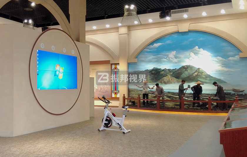 鄉(xiāng)村振興展廳半景畫(huà)投影展項(xiàng)